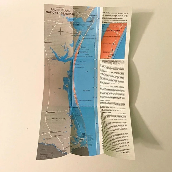 Vintage 1978  Padre Island National Seashore Texas Map Travel Guide Brochure - Picture 4 of 11